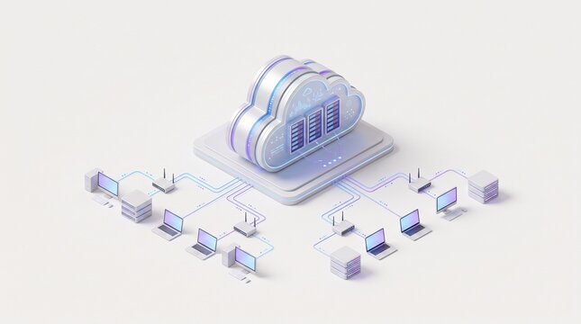 Isometric cloud computing network infrastructure with connected