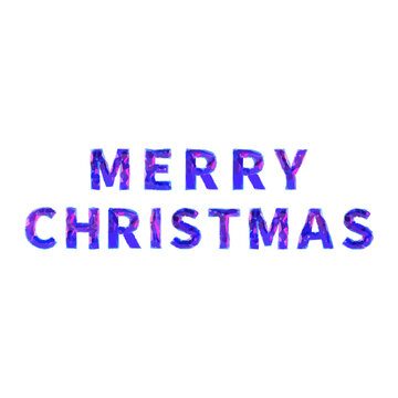 Merry Christmas text design with abstract blue and purple digital