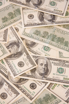 A multitude of hundred dollar bills