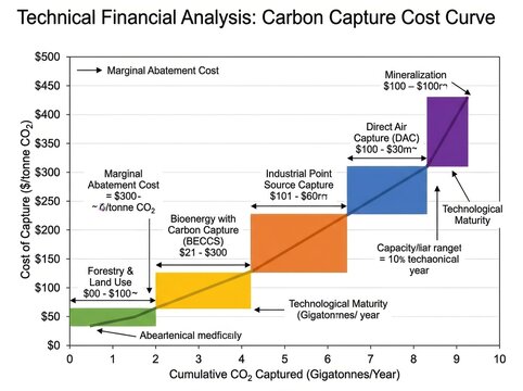 Colorful technical financial analysis chart showing carbon capture marginal costs