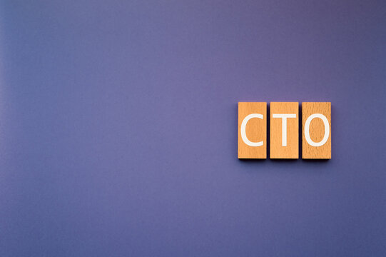 CTO Chief Technology Officer concept with wooden blocks &mdash; ideal eye-catcher for tech leadership and digital transformation blog posts