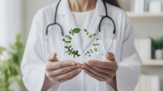 Promoting Health and Sustainability: A Doctor's Commitment to Environmental Wellness with Green Plants