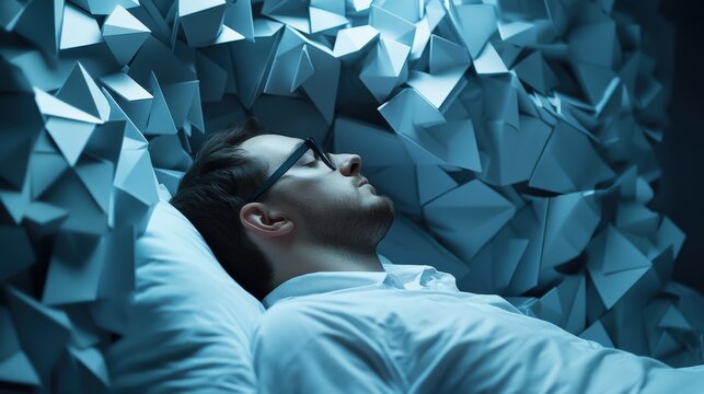 Serene Dreamer Amidst an Artistic Paper Landscape: Exploring Calm