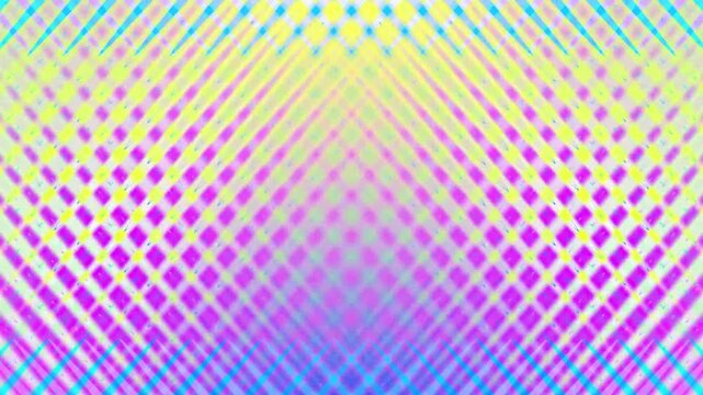 Rainbow Crosshatch Diamond Grid Motion Background