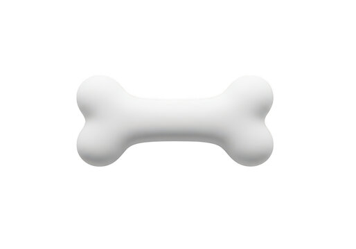 Simple white dog bone icon