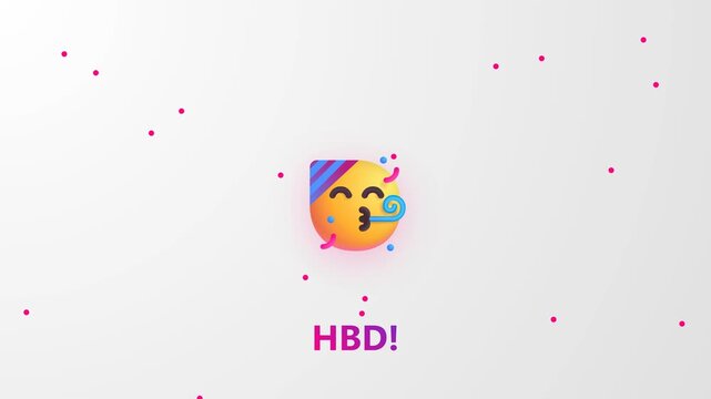 Animated Smiley Face Blowing Party Blower with Birthday Confetti