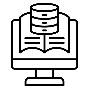Knowledge Base Line Icon Element For Design