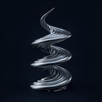 Spiral vortex liquid metal abstract swirl