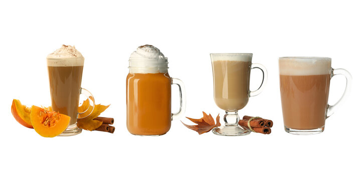 Warm beverages highlight seasonal flavors and cozy moments, PNG