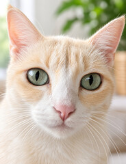 White cat portrait  - 1 © P
