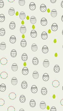 Easter Eggs and Beaded Circles Pattern