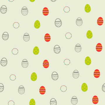 Easter Eggs and Beaded Circles Pattern
