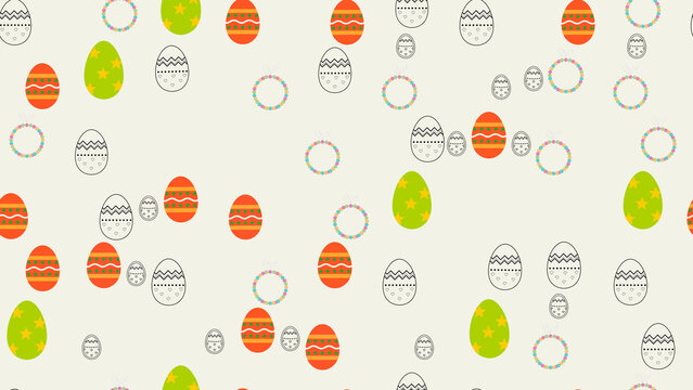 Easter Eggs and Beaded Rings Pattern