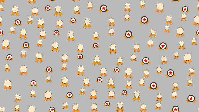 Award ribbon and medal pattern
