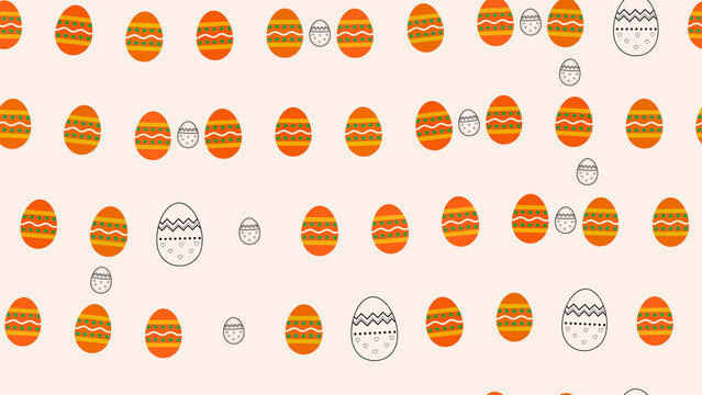 Seamless Pattern of Easter Eggs