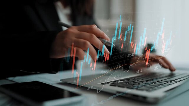 Candlestick chart visualizing financial market trends, investment patterns, price fluctuations, and trading strategy in capital and digital asset markets Marrow