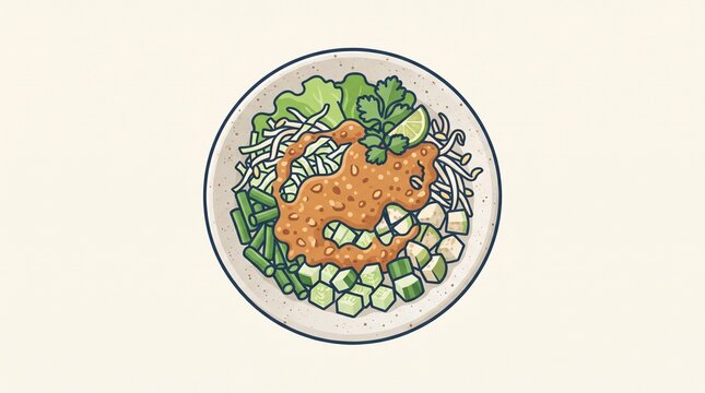 Karedok Sunda, a traditional Indonesian dish 