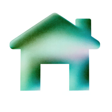 PNG Gradient house icon with modern design