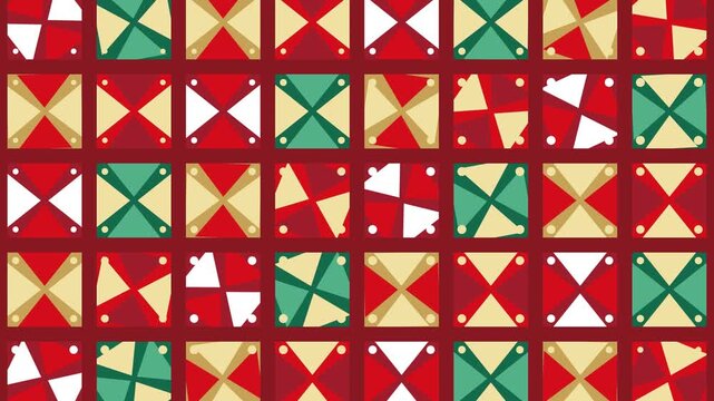 Christmas Bowtie Triangle Pattern Loop