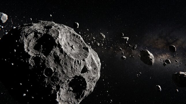 massive deep space asteroid inside the asteroid belt