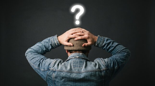 man with question mark
