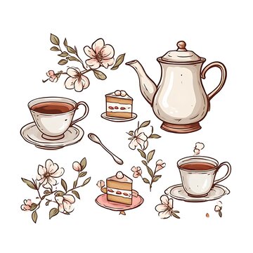 set of coffee cups