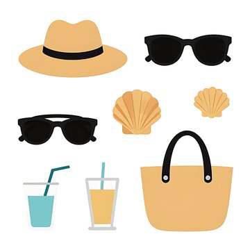 set of summer hats