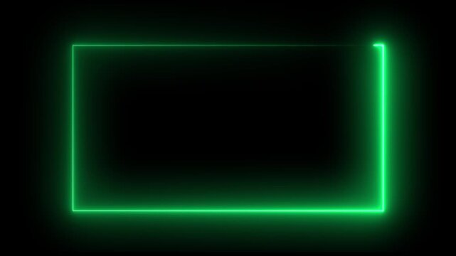 Animation of glowing neon rectangles abstract background. abstract glowing blue neon rectangle border frame. tow ton rectangle picture frame design, light, electric, illumination, radiant, 