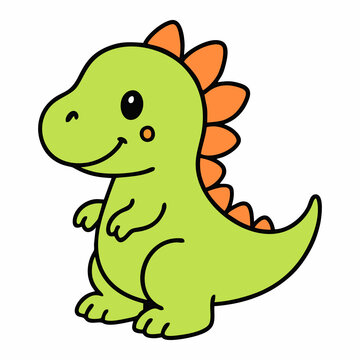 flat ilustrasion dinosaurus 