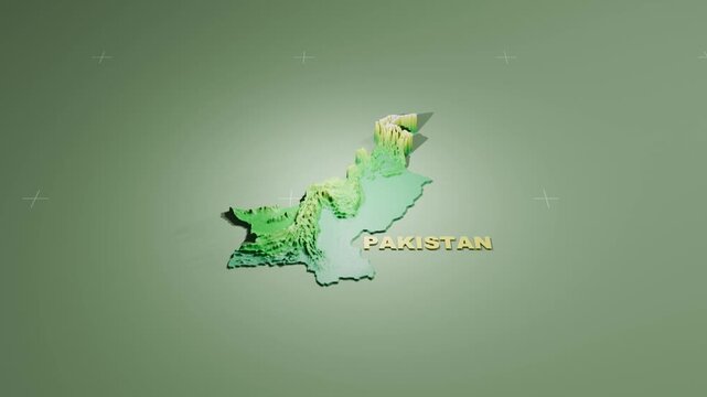 Detailed 3D Terrain and Elevation Map of Pakistan