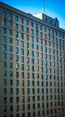 Leland Building Brick Facade and Windows in Downtown Detroit © Tristen
