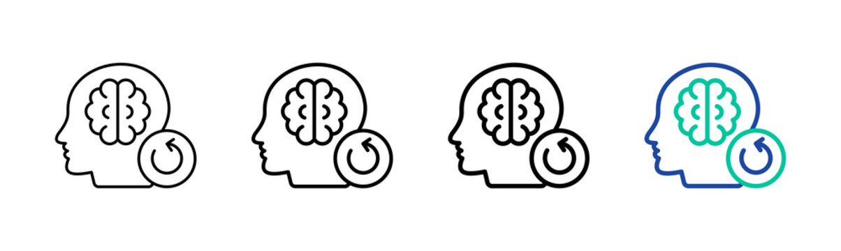 Mind Reset Icon Collection Different Style Outline