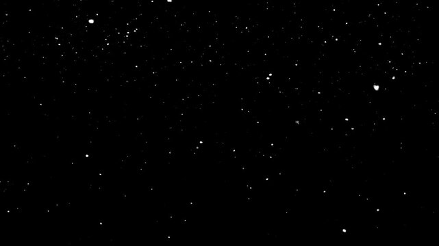 snowfall falling snowflake particles. white ice flakes with realistic weather motion and transparent background. stock video animation, seamless loop, 4k footage.
