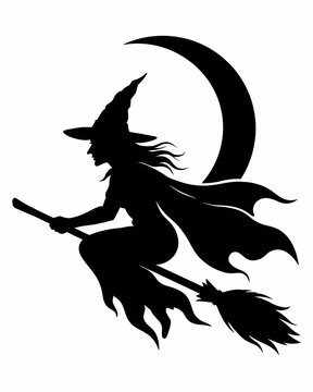witch on a broom