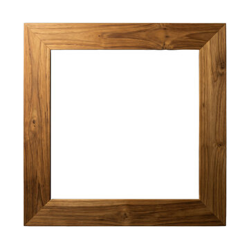Walnut picture frame highlighting rich warm tones and visible wood growth rings on a plain backdrop.