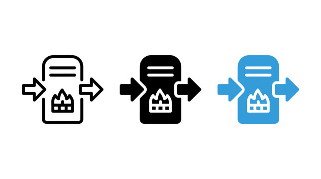 Proxy server and firewall network security vector icon design set illustration