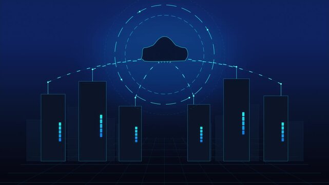 cloud computing and digital data transfer over smart city skyline network