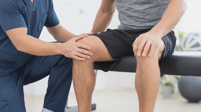 Physical therapy session with a patient.