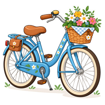 bicycle with flowers