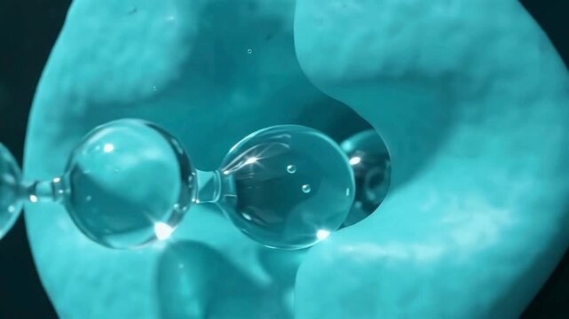 Single-File Water Droplet Queue at Aquaporin Pore Mouth