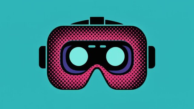 Pop Art VR Headset Animation, Virtual Reality