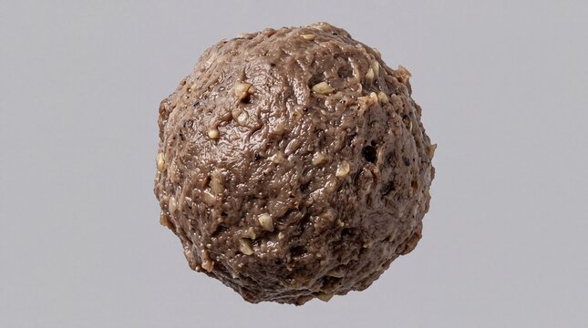 Traditional Indonesian Gudeg Jogja Stew Meatball Ingredient Isolated on Neutral Gray Background