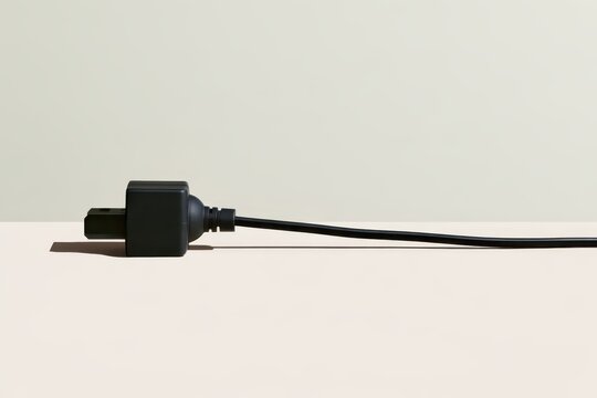 Black electrical plug and cord