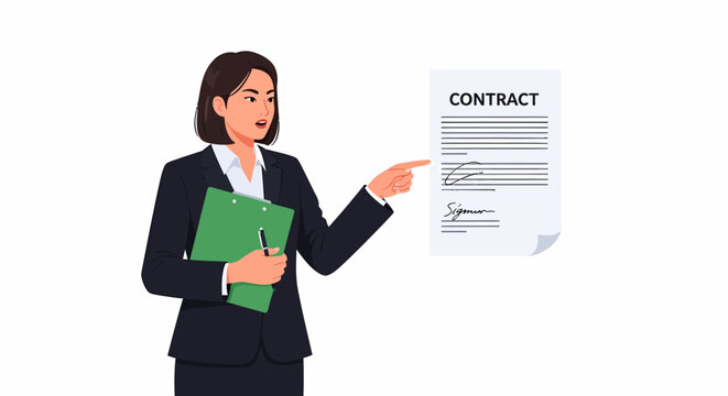 Asian External Auditor Pointing at Missing Signature