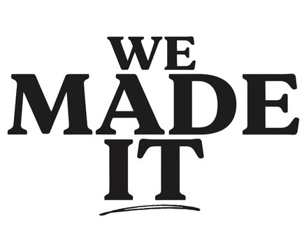 We made it motivational typography featuring bold black serif lettering with an underline accent on a clean minimalist white background surface