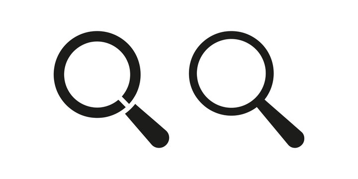 Magnifying glass icons showing search and discovery tools.