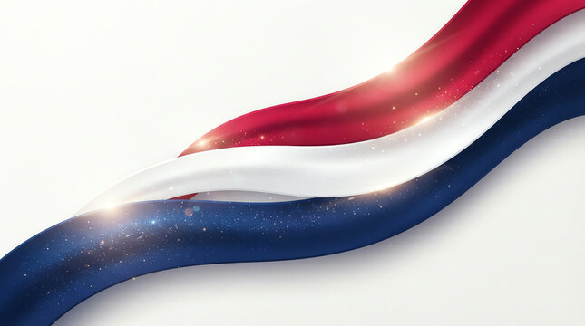 Three flowing ribbons with waves create a dynamic vector illustration