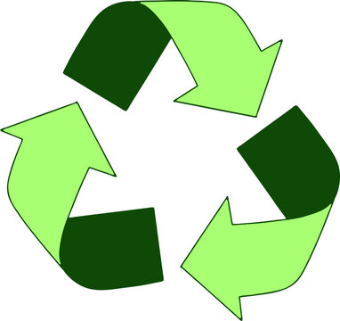 Green Recycle Arrow Icon for Environmental Conservation