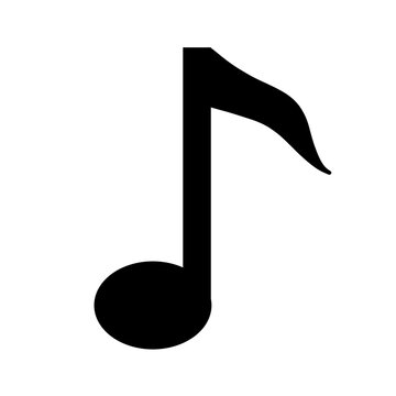 黒い八分音符 音楽を表すシンプルなアイコン