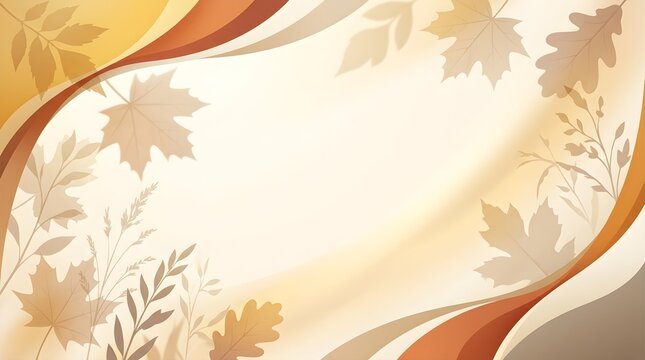 Autumn abstract commercial banner background with fluid leaves